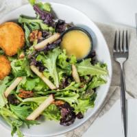 Apple Walnut Salad · Mixed greens, goat cheese croquettes, Granny Smith apples, candied walnuts, and citrus vinai...