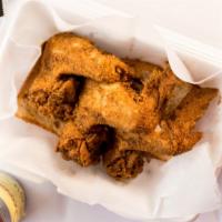 Whole Wings (3 Pieces) · Served with wheat bread.