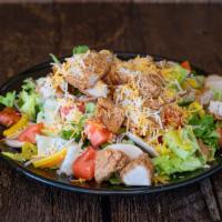 Grilled Or Fried Chicken Salad · With Ranch, Blue Cheese, or Honey Mustard.