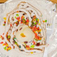 Funnel Cake With Cereal And Ice Cream  · choose your ice cream and cereal make sure you right it down in the notes  if not we will cr...