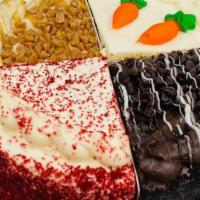 Double Variety Cake (8832) · Enjoy this delicious selection of the 4 most popular cake flavors, caramel, chocolate, red v...