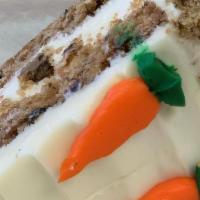 Gourmet Homemade Carrot Cake · A generous slice of house made Carrot Cake
