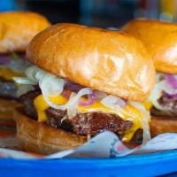 Daddy'S Sliders* · Three little burgers with American cheese and sautéed onions