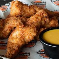 Chicken Tenders · Hand-breaded crispy chicken tenders served with up to 2 dipping sauces