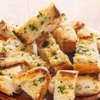 Garlic Bread · Garlic butter and pecorino.