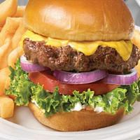 Cheese Burger & Fries · Slices of Kraft American cheese melted on top of a fresh patty grilled to perfection and pla...