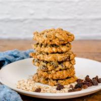 Oatmeal + Raisin · Just like Grandma's. Three or 6 pieces of our signature Oatmeal Raisin cookies packed in our...