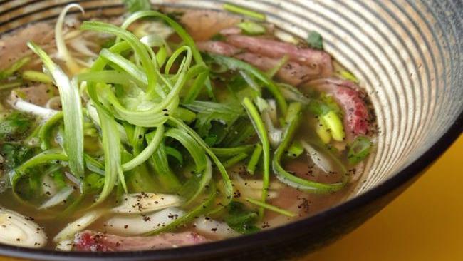 Pho Rare Beef · Beef Broth simmered for 24 hours served with rice noodles and rare beefs.
