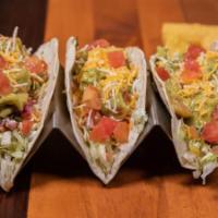 Meatless Taco Platter · Includes (3) Tacos