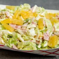 Ensalada Tropical · Lettuce, ham, chicken, cheese, pineapple, and mayonnaise.