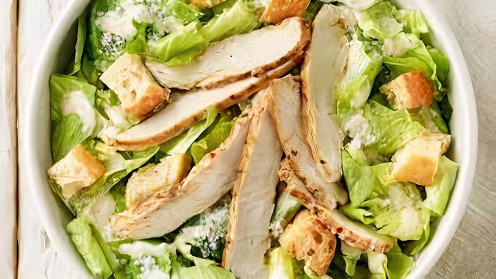 Chicken Caesar Salad  · Chicken, lettuce, croutons,becon crumbles, parmesan cheese, cesar dressing