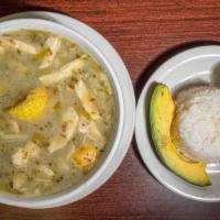 Ajiaco · Chicken and potato soup.