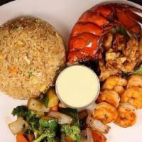 Shrimp And Lobster · Served with soup or salad, fried rice, vegetables and yum-yum sauce