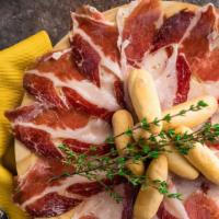 Jamon Iberico De Bellota Al Corte (Served By Ounce) · Dairy-free, gluten free. World's most prestigious ham from acom fed free range pigs served b...