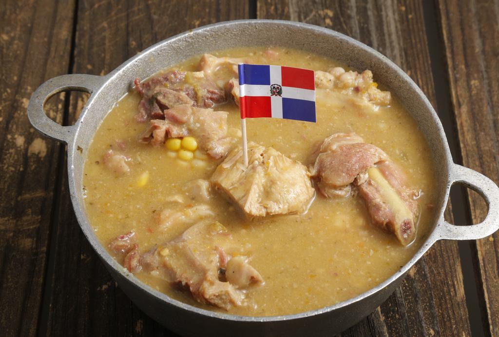Sancocho Con 3 Carnes · Hearty Stew Soup Made With 
3 Meats Served With White Rice