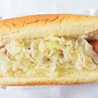 Sauerkraut Hot Dog · Combo includes fries and drink.