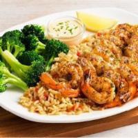 Grilled Shrimp On The Barbie · A generous portion of shrimp seasoned with a special blend of herbs and spices then flame gr...