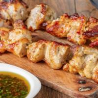Boneless Chicken (14 Oz) · Grilled boneless chicken marinated with aji sauce. Served with your choice of 3 sides: brown...