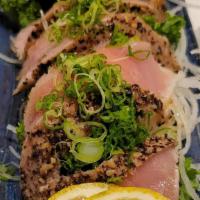 Bluefin Tuna Tataki Appetizer · Seared Bluefin-tuna with Citrus- dressing on the side for the perfection.