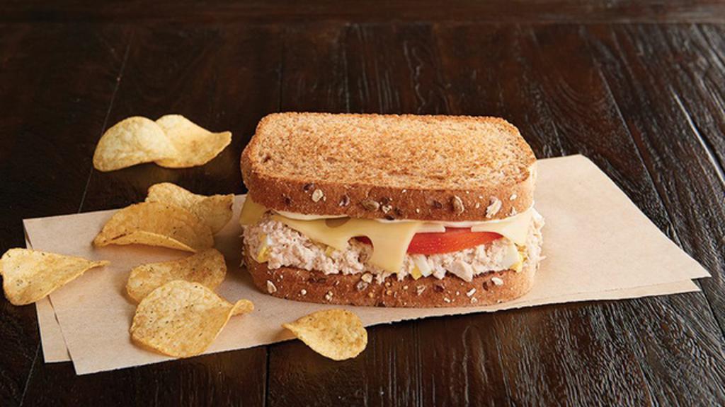 Tuna Salad Sandwich With Egg Regular · Name your bread, select your spreads and dress it up. Also served with chips or baked chips (150/100 cal) and a pickle (5 cal).