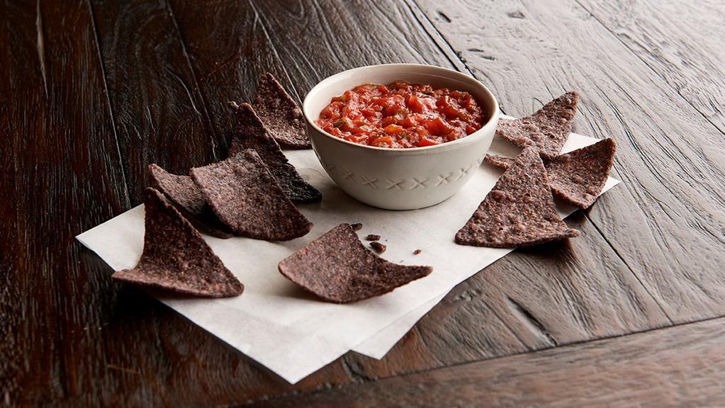 Blue Corn Chips & Salsa  · Our salsa features fresh-made pico de gallo, hand-chopped cilantro and fresh-squeezed lime juice.