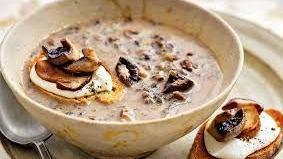 Mushroom Soup · Mushrooms cooked with coconut milk and Indian herbs.