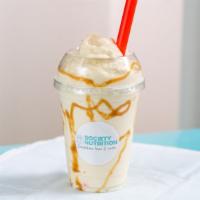 Caramel Macchiato · 200 CALORIES | MACROS: 24 P, 18 C, 4 F Suggested Topping: Caramel Sugar Free Syrup