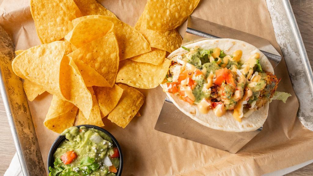 2 Taco Combo Shrimp · 2 Americana Tacos served with chips & salsa & softdrink.