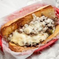 Philly · Chicken Or Steak 
Onion-Peppers-Provolone
