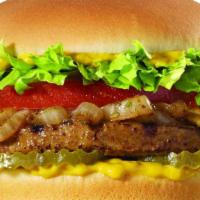 Streamliner® Veggie Burger · 100% soy Boca® burger patty burger with caramelized onions, lettuce, tomato, pickles, and mu...