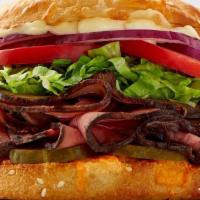 Roast Beef & Cheese Sandwich · roast beef | 3 cheeses | pickles | lettuce | onion | tomato | lite mayo | signature sauce | ...