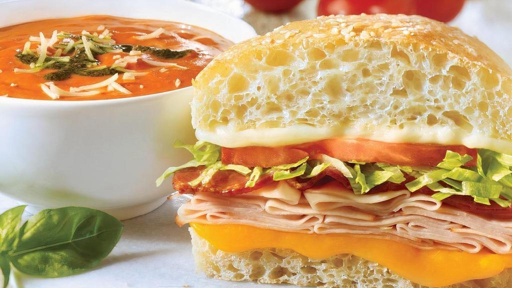 Pick Two · Mix n’ match half of any two of our sandwiches, freshly prepared salads, or signature soups.