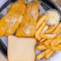 Small Catfish · 2 pieces catfish, served with season fries!.
