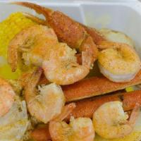 1 Snow Crab Platter (L4) · 1 snow cluster, with 8 shrimp, corn, and potato. Seasoned with authentic Acadian Cajun spice...