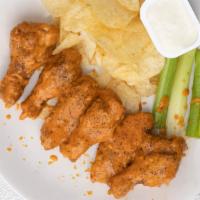 Wings (20) · Served with ranch or blue cheese and celery.