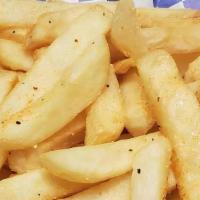 French Fries · A healthy portion of cut potatoes fried golden crispy and seasoned