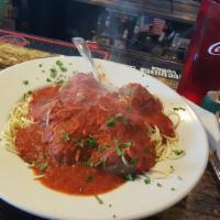 Spaghetti · Choose from beef meatballs, Italian sausage, mushroom sauce, meat sauce or homemade marinara...
