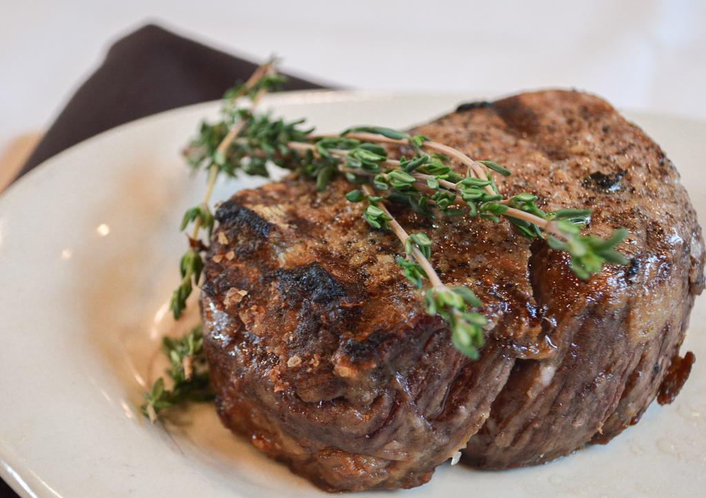 Classic Filet · Since 1983. 8 oz. tender center cut certified Angus beef filet served sizzling and 1 side.