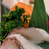 Red Snapper Sashimi · Three pieces.