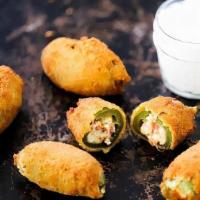 Jalapeño Poppers · Fun little guys deep fried and Served with ranch.