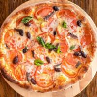 Napoli · mozzarella, fresh tomatoes, anchovies, Kalamata olive
