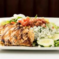 *Cobb Salad* · Choose Grilled, Blackened, or Fried Chicken Breast over Mixed Salad Greens + Cucumber + Chop...