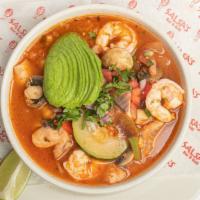 Caldo De Camaron O Pescado · Shrimp or Tilapia soup made to order with broccoli, cauliflower, carrots & rice. Garnished w...