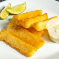 Yucca Fries · Crispy fries served with cilantro lime mayo.