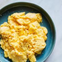 Scrambled Eggs · Light and Fluffy scrambled eggs. Add cheese for and additional charge.