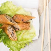 Fresh Spring Rolls · Shrimps. Made with rice noodles, lettuce, basil, served with house sweet sauce.