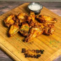 Chicken Wings · 8 Jumbo wings with your choice of mild, medium, hot, BBQ, sweet chili, or lemon pepper.