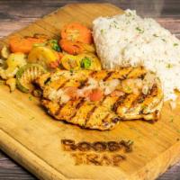 Chicken Breast · Grilled chicken breast served with two side dishes.