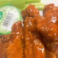 Wings (50) · Home made Wing Sauce

Celery and Ranch or Blue Cheese 

No Choice all drums or all flats