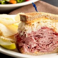 Reuben The Great With Pastrami (Manager'S Special) · A half sandwich served with your choice of a cup of soup, fresh fruit or Mac & Cheese. Hot p...